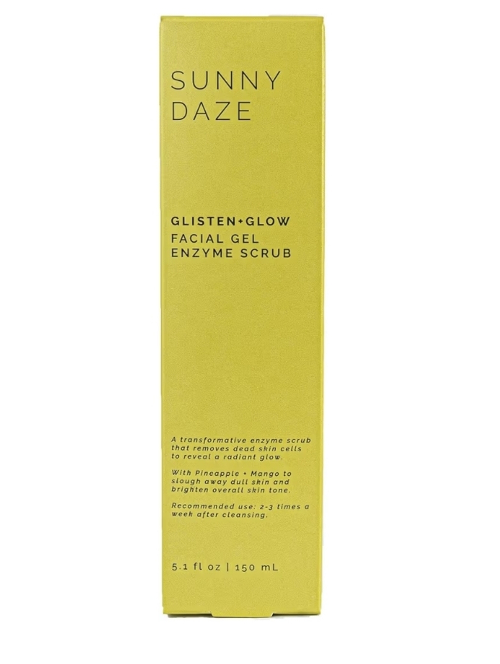 Sunny Daze Glisten + Glow Facial Gel Enzyme Scrub - Olive Green